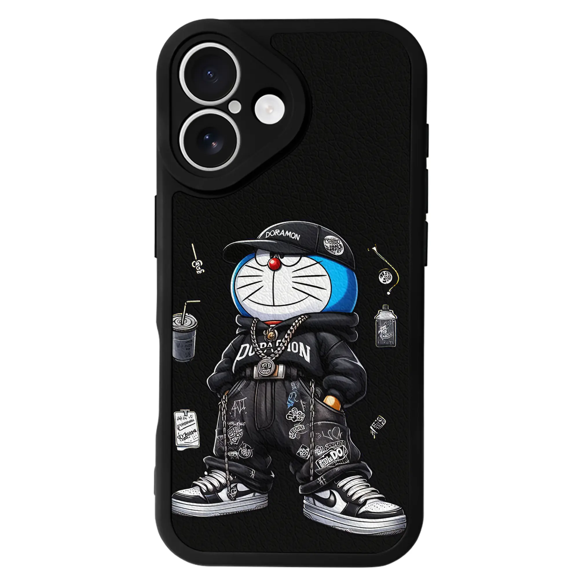 ドラえもん グッズドラえもん - IPhone 16シリーズ対応 ・ シリコンスマホケース ・ レザー調 ・ 高精度フィット ・ 耐衝撃 ・ ワイヤレス充電対応 ・ 精密カット